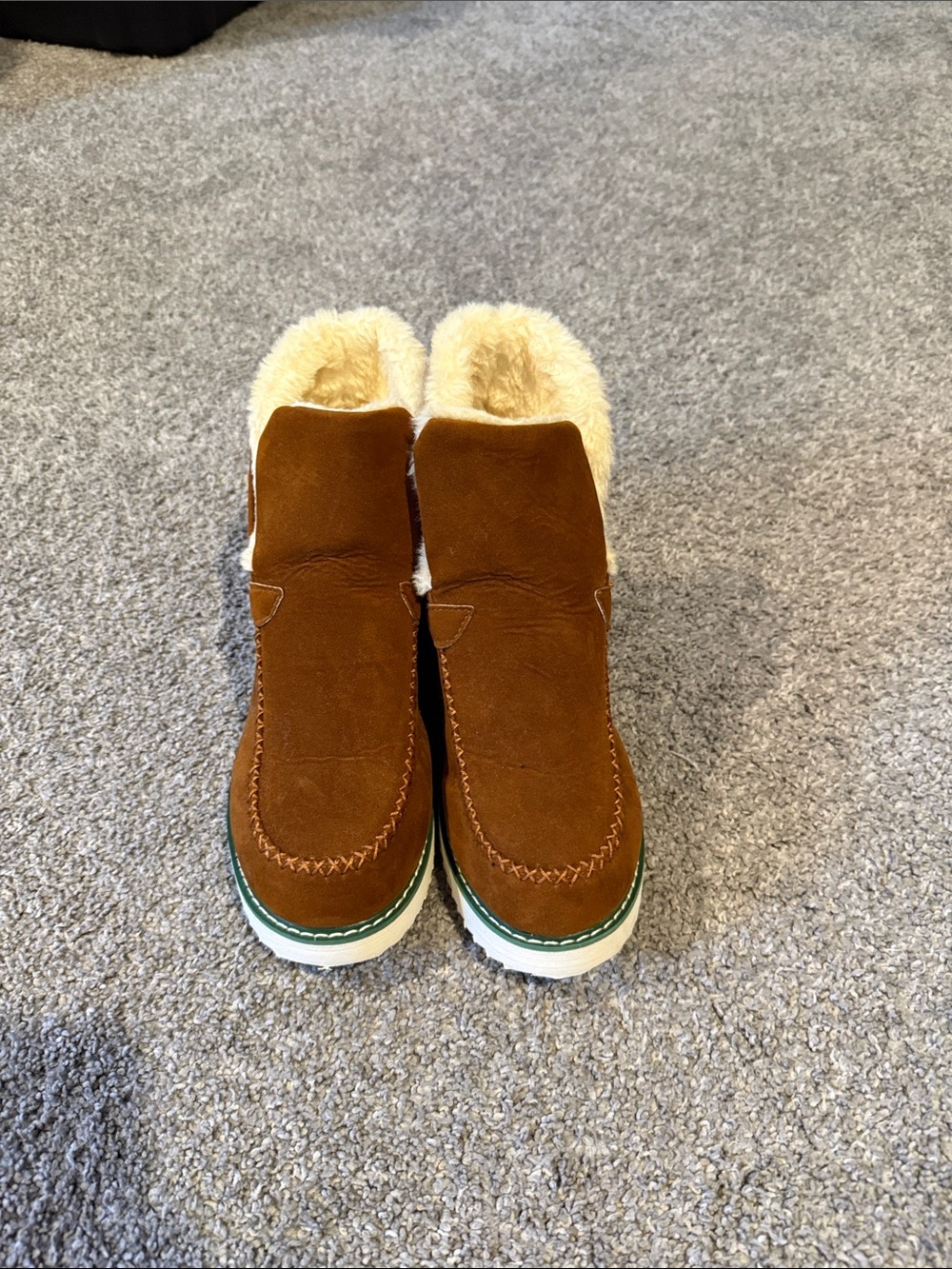 Brown Faux-Shearling Lined Winter Boots